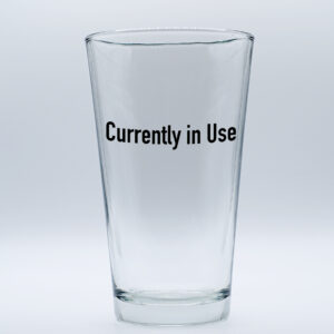 "Currently in Use" Funny/Gag Joke Table-Glass Gift
